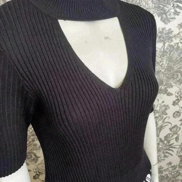 CANDIE'S vintage sweater choker dress Chevron stripe fit and flare women medium - Picture 5 of 13